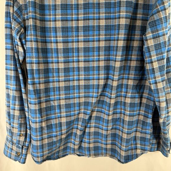 Oakley Flannel Shirt Men Medium Blue Plaid Button Up Shirt Collared Long Sleeve - Picture 10 of 11